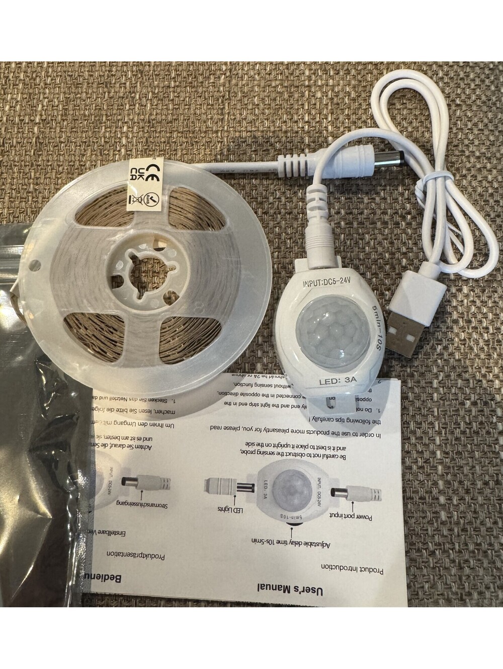 LED Lights,COB LED Strip Lights with Motion Sensor,5V USB Powered 2700K [COPY]